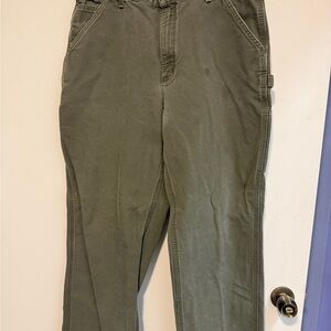 Carhartt Green Cargo Pants Durable Utility Wear